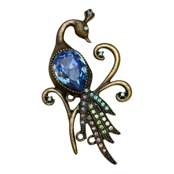 Vintage Peacock Broach Pin - Picture 1 of 3